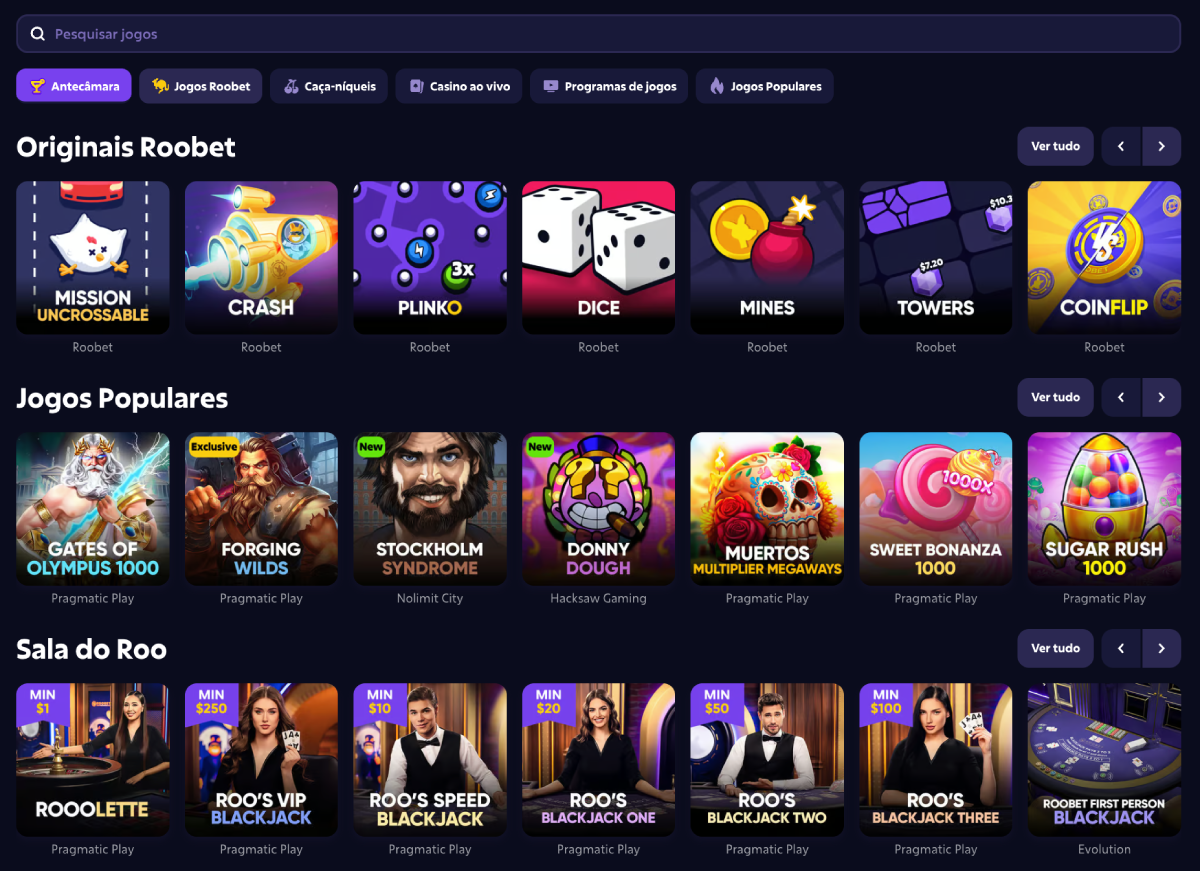 PT Roobet Casino VPN image 4