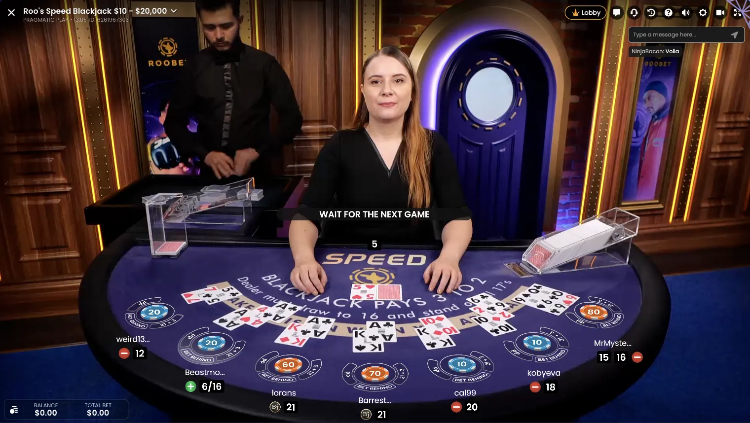 Roobet Live Blackjack image 3