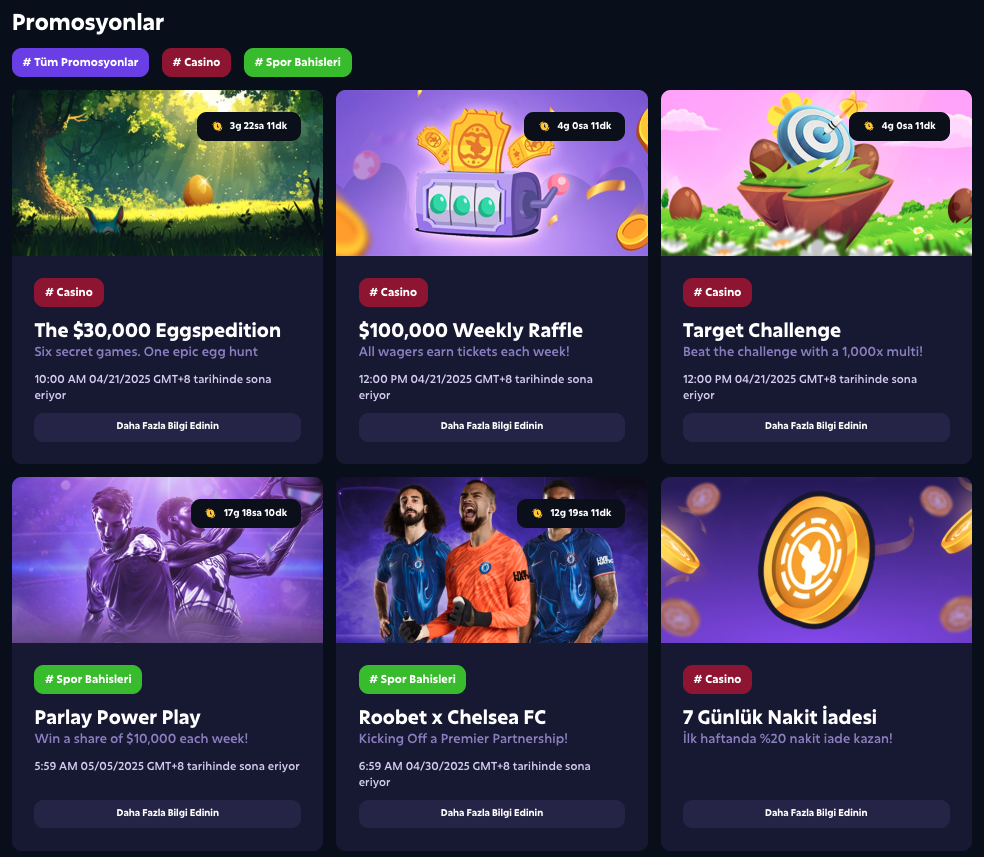 RoobetCasino TR promotions