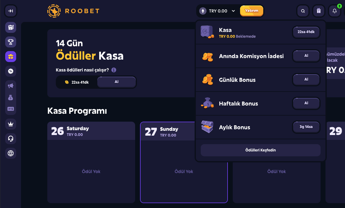 roobetcasino TR loyalty program image 1